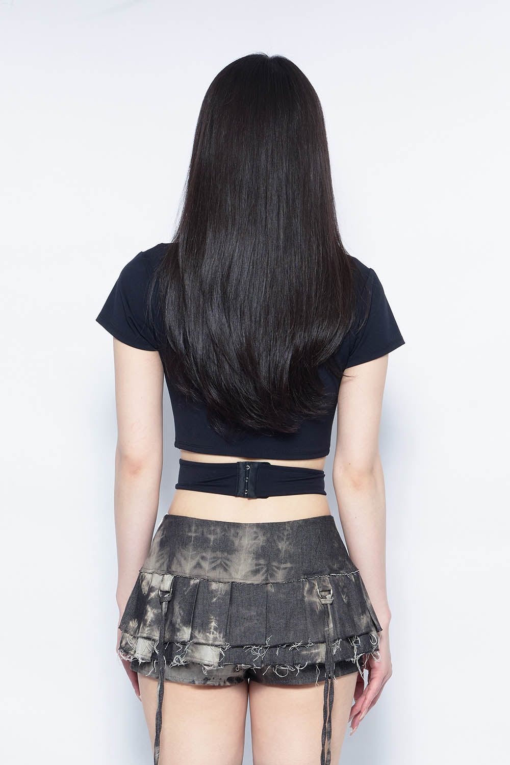 theredthread S front cross tops ブラック THEREDTHREAD / ザレッドスレッド】S front cross tops