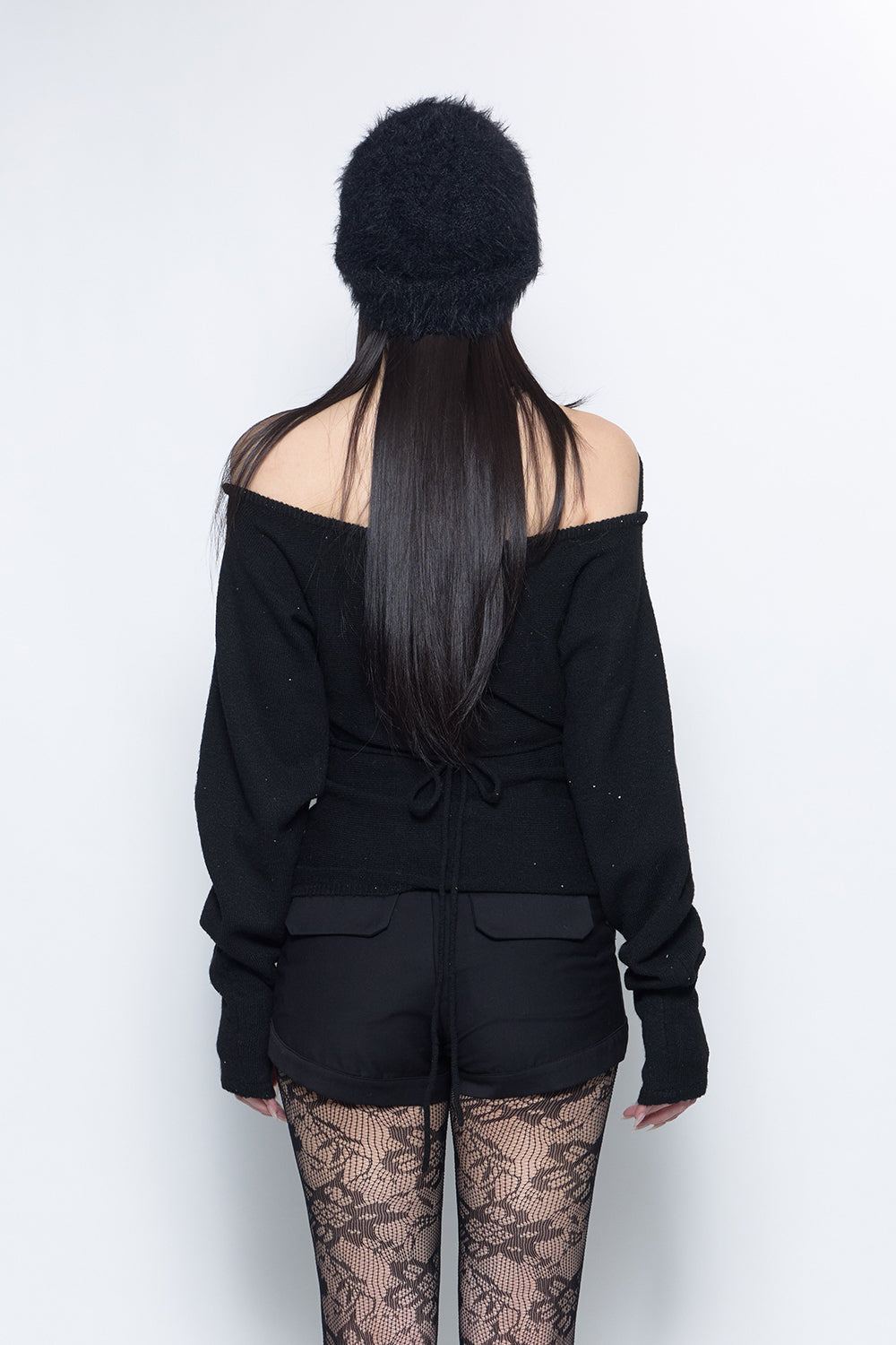 S sequin offshoulder knit