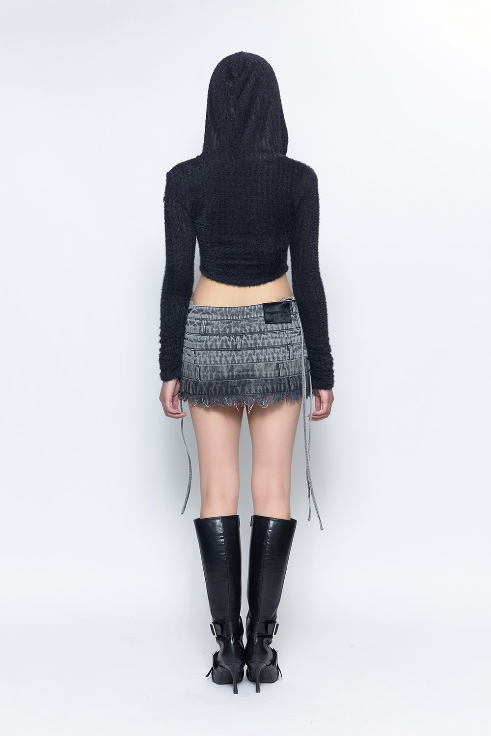 S layered panel skirt mini