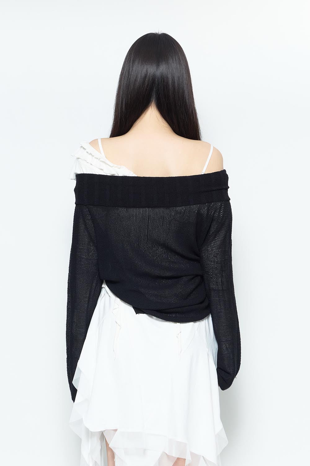 S loose off shoulder knit