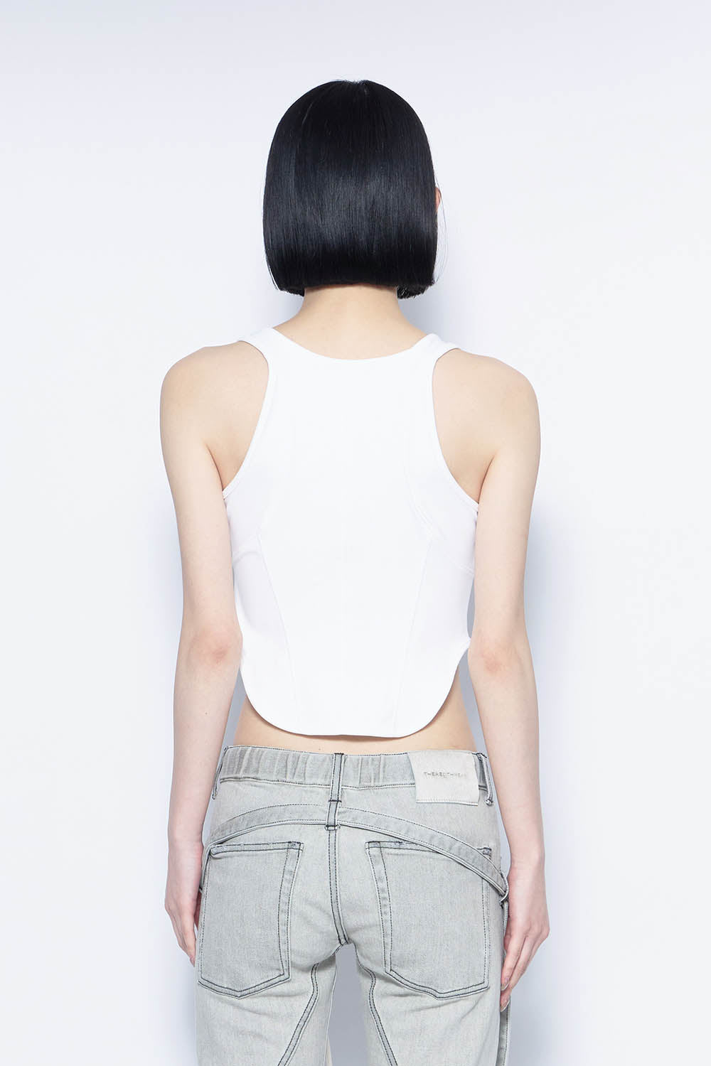 トップス theredthread corset fit tops bk wh TEXTURED CORSET TOP - Pastel pink | ZARA Canada