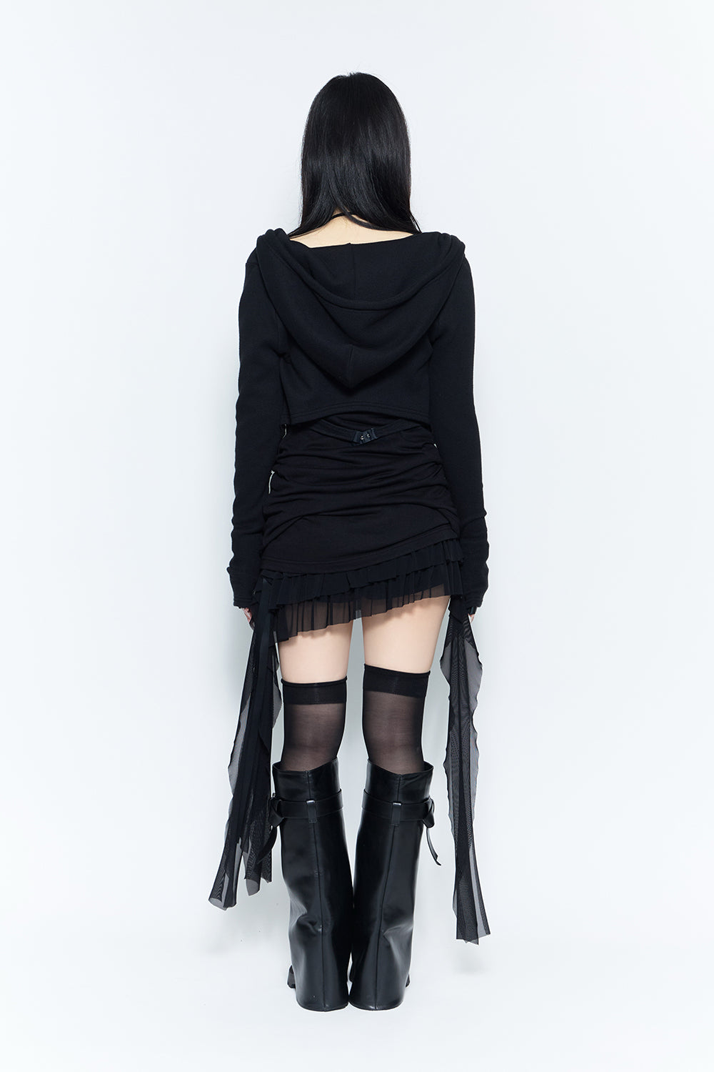 veiled layer dress mini