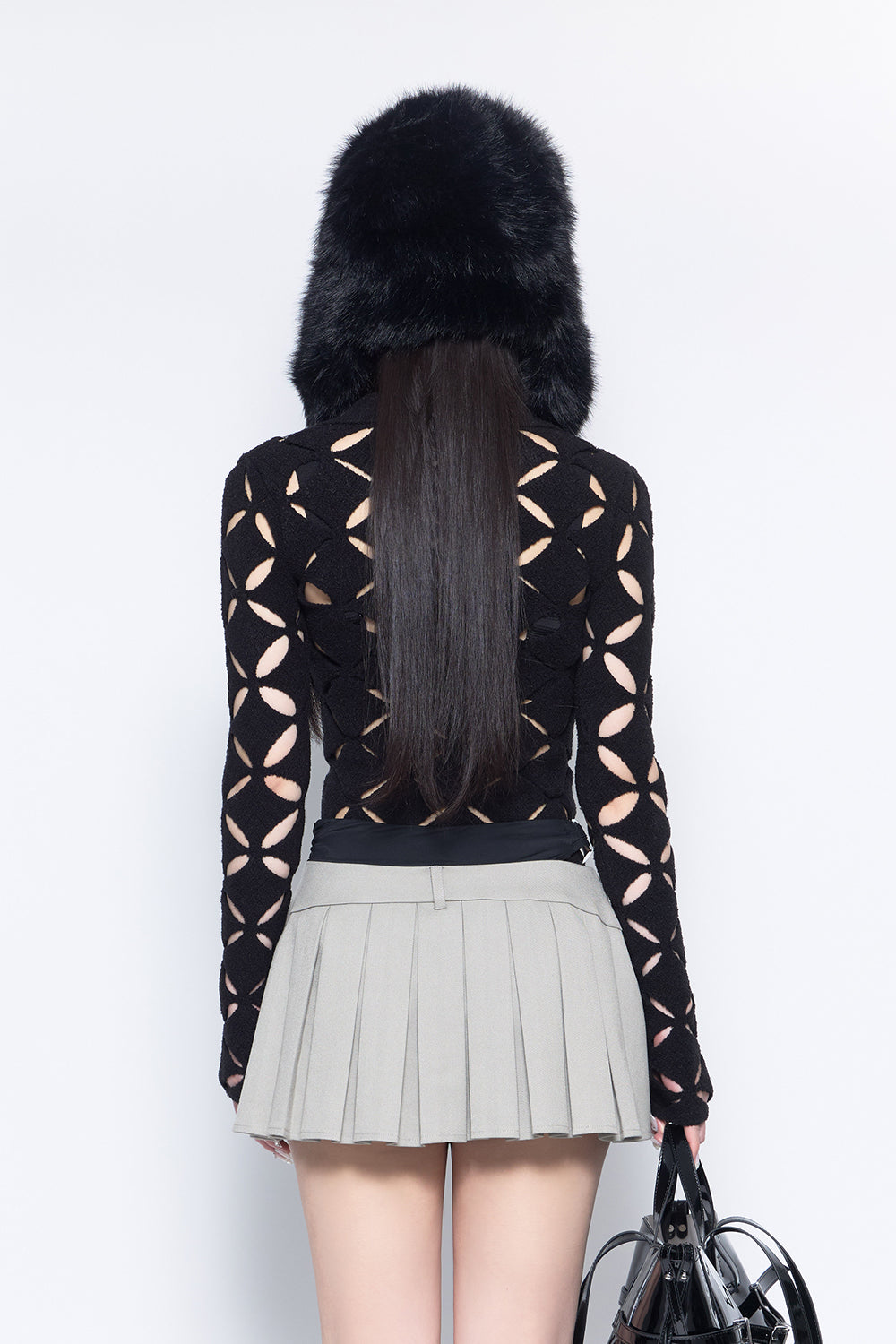 S knit fit tops repeat petal