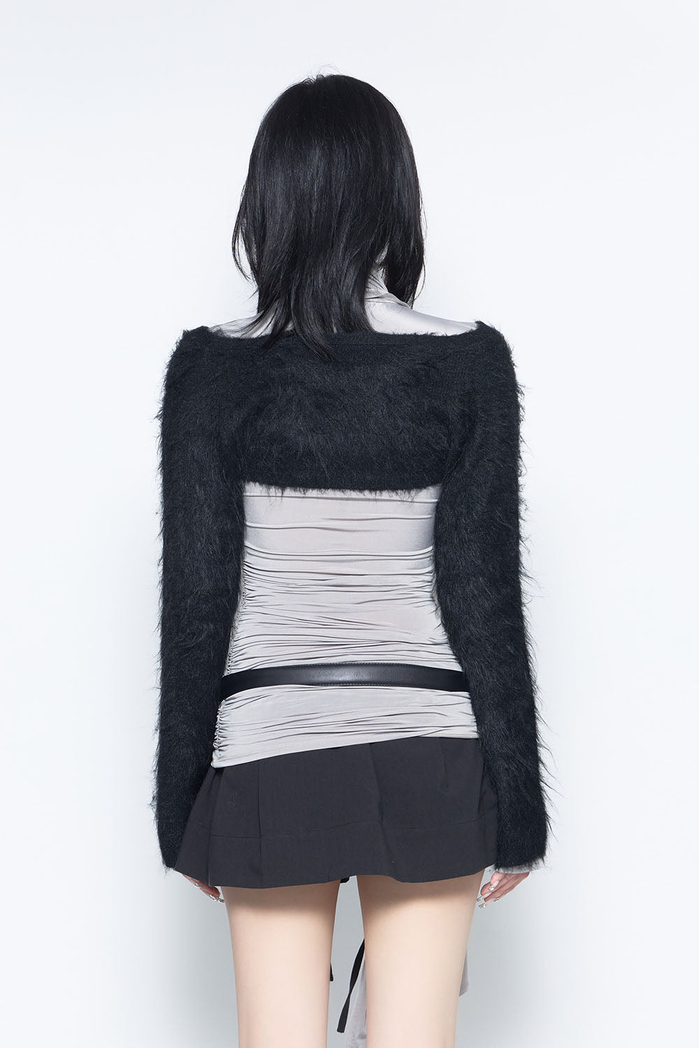 S fuzzy tops cropped