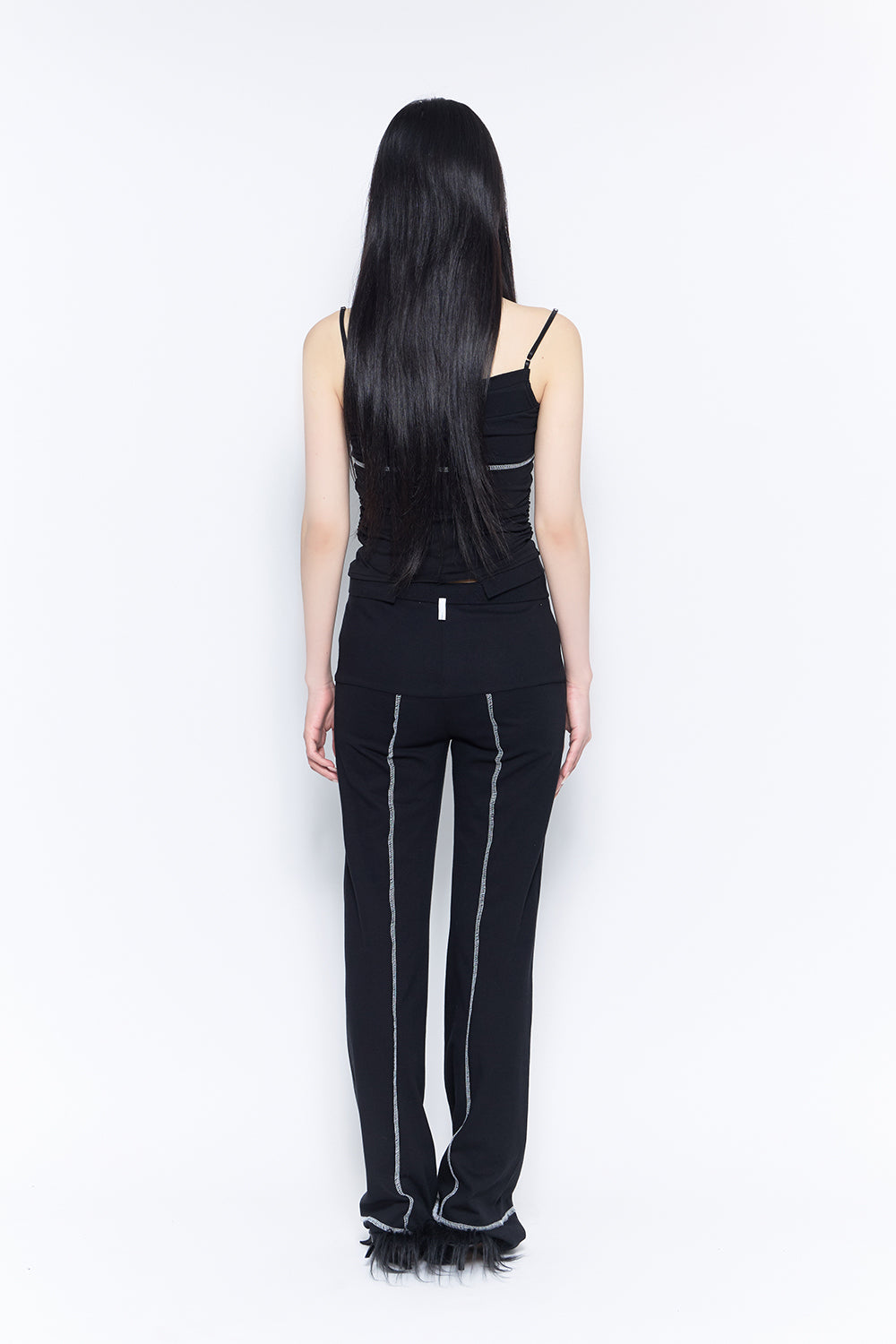 cutout slit pants