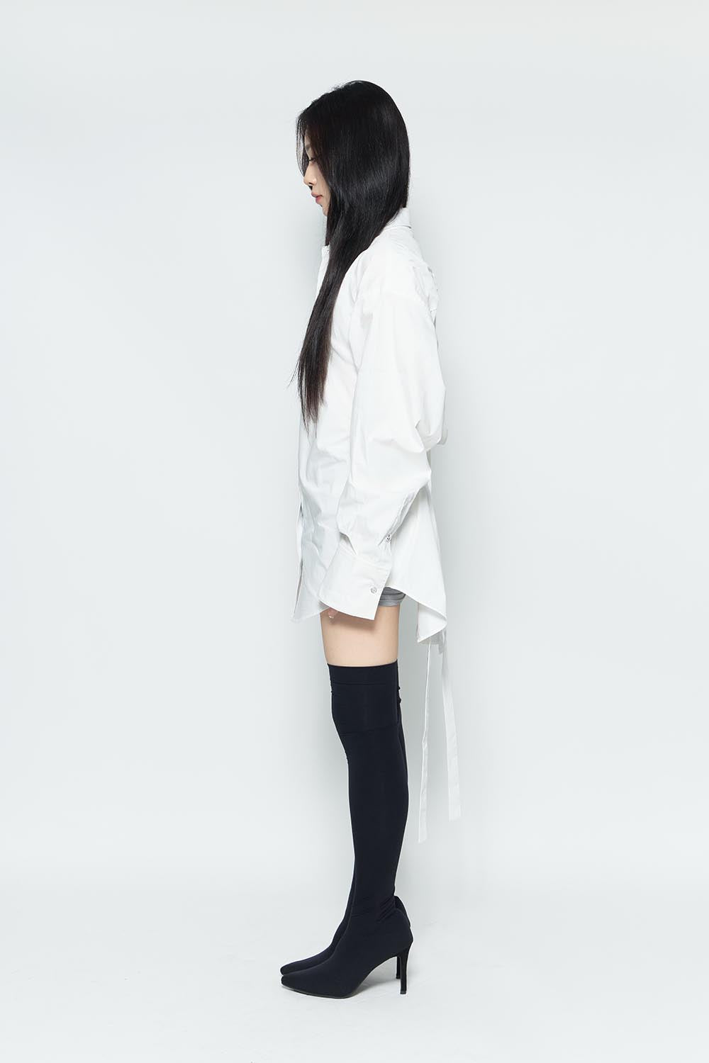 S slit shirt dress