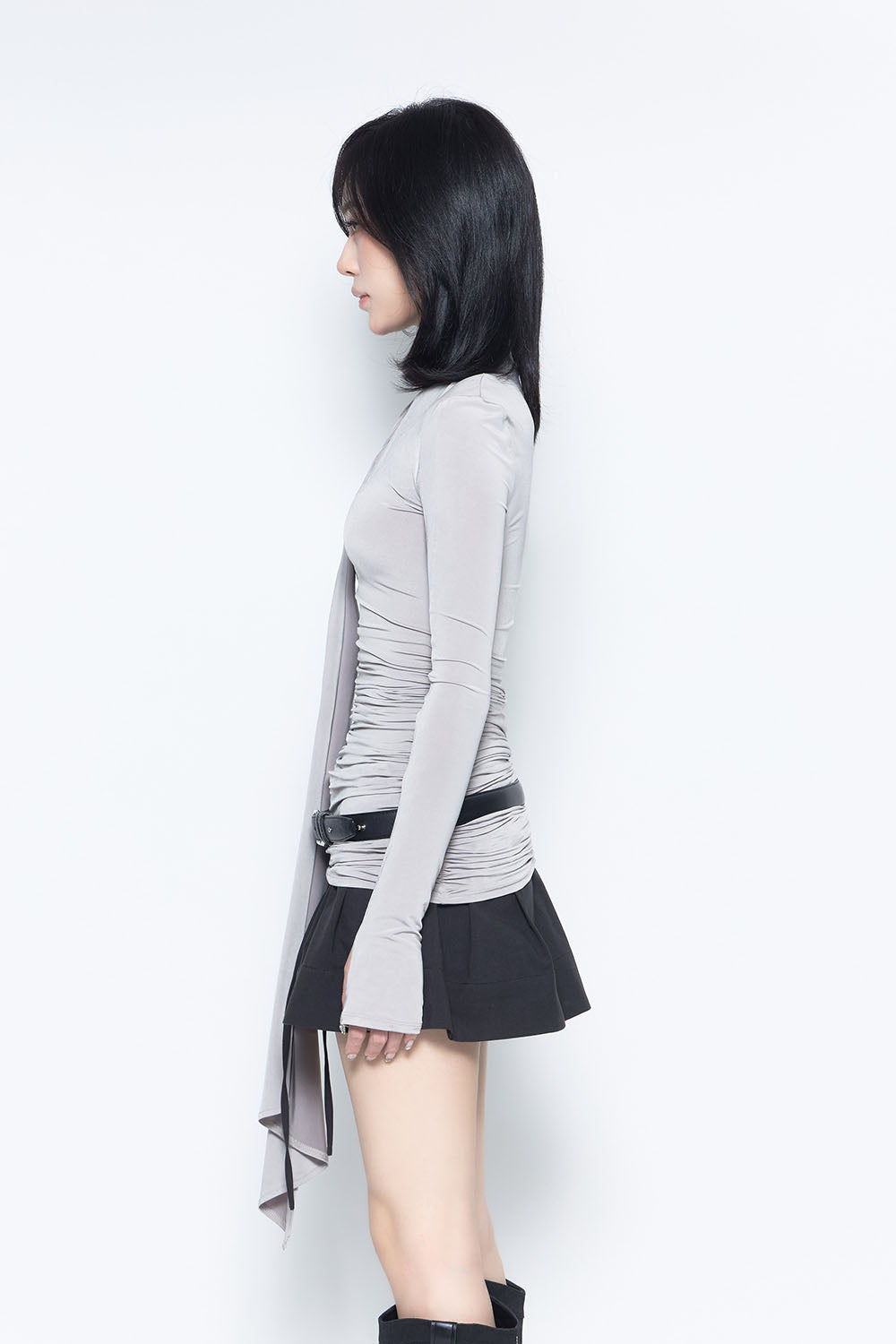 S asymmetric drape tops