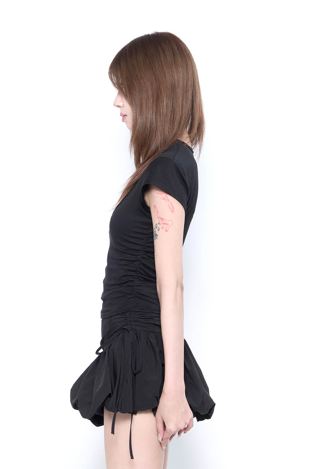 THEREDTHREAD】S circle open T-shirts