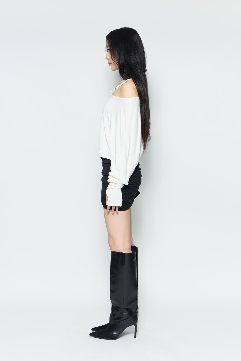 S drape ribbon shorts