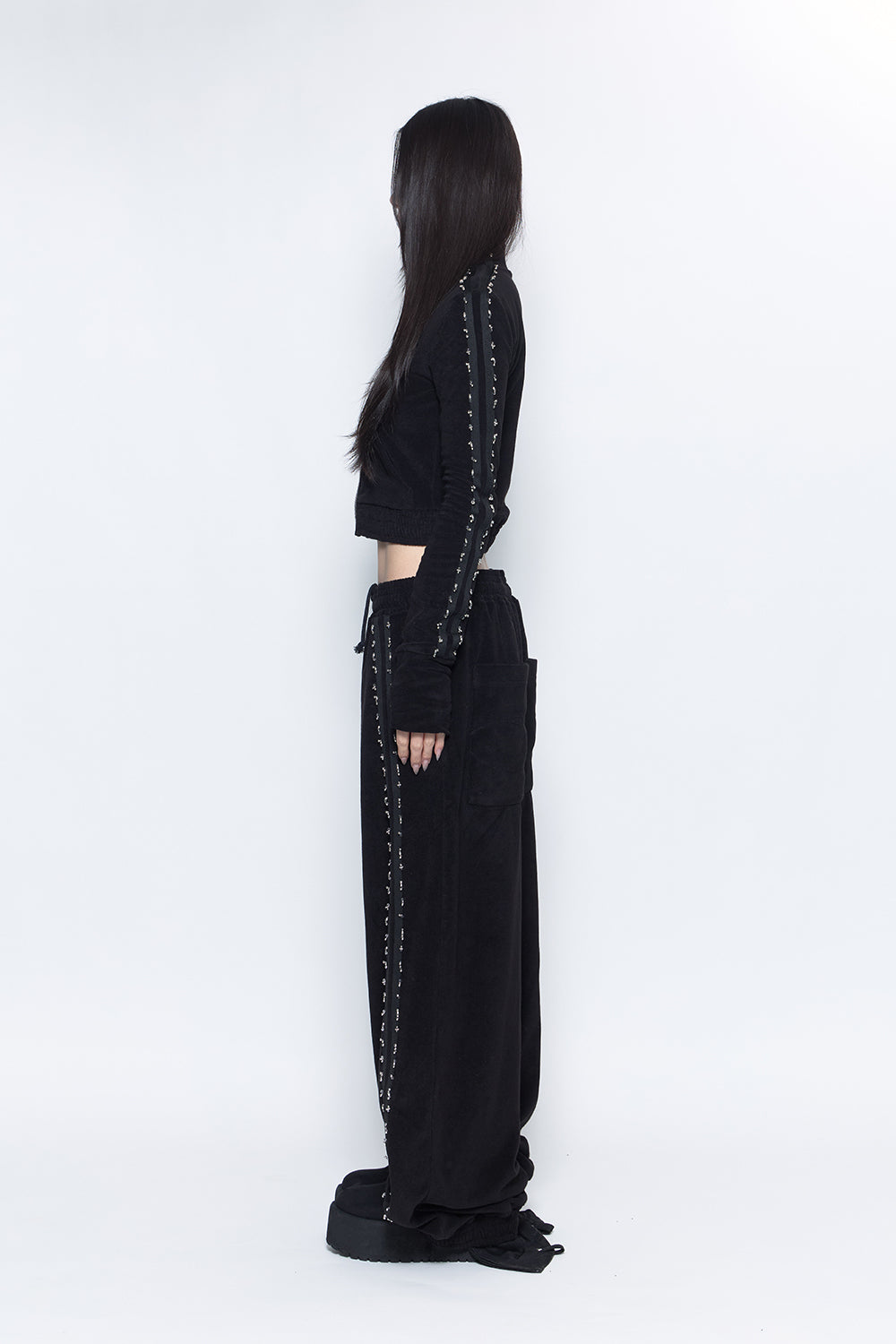 S beaded track pants