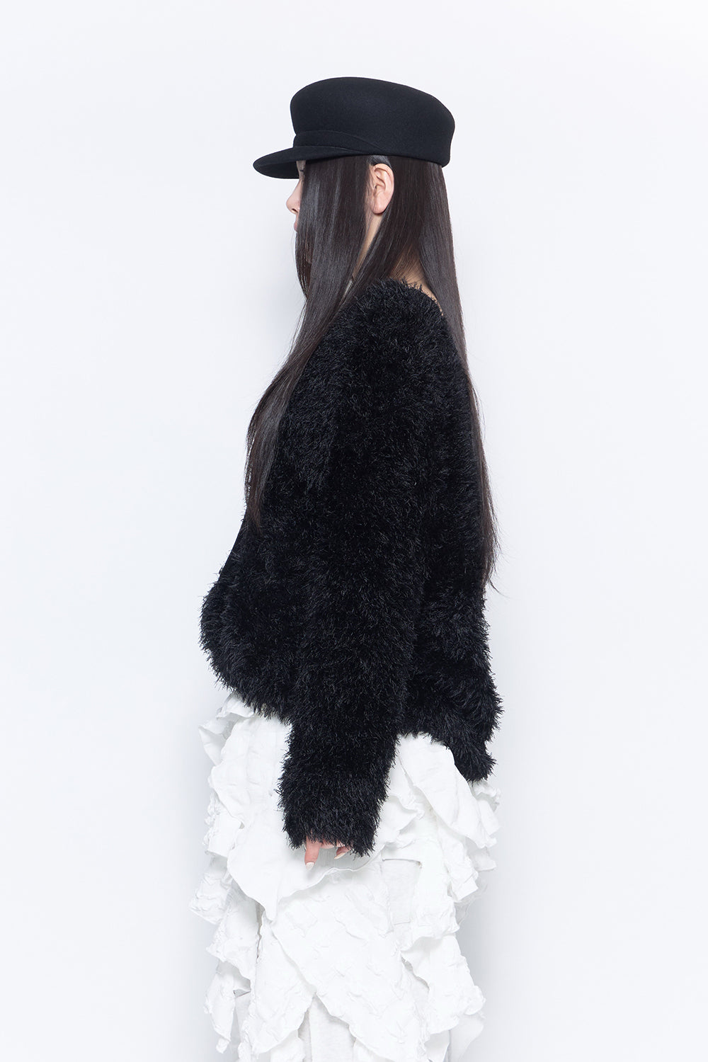 basic shaggy cardigan