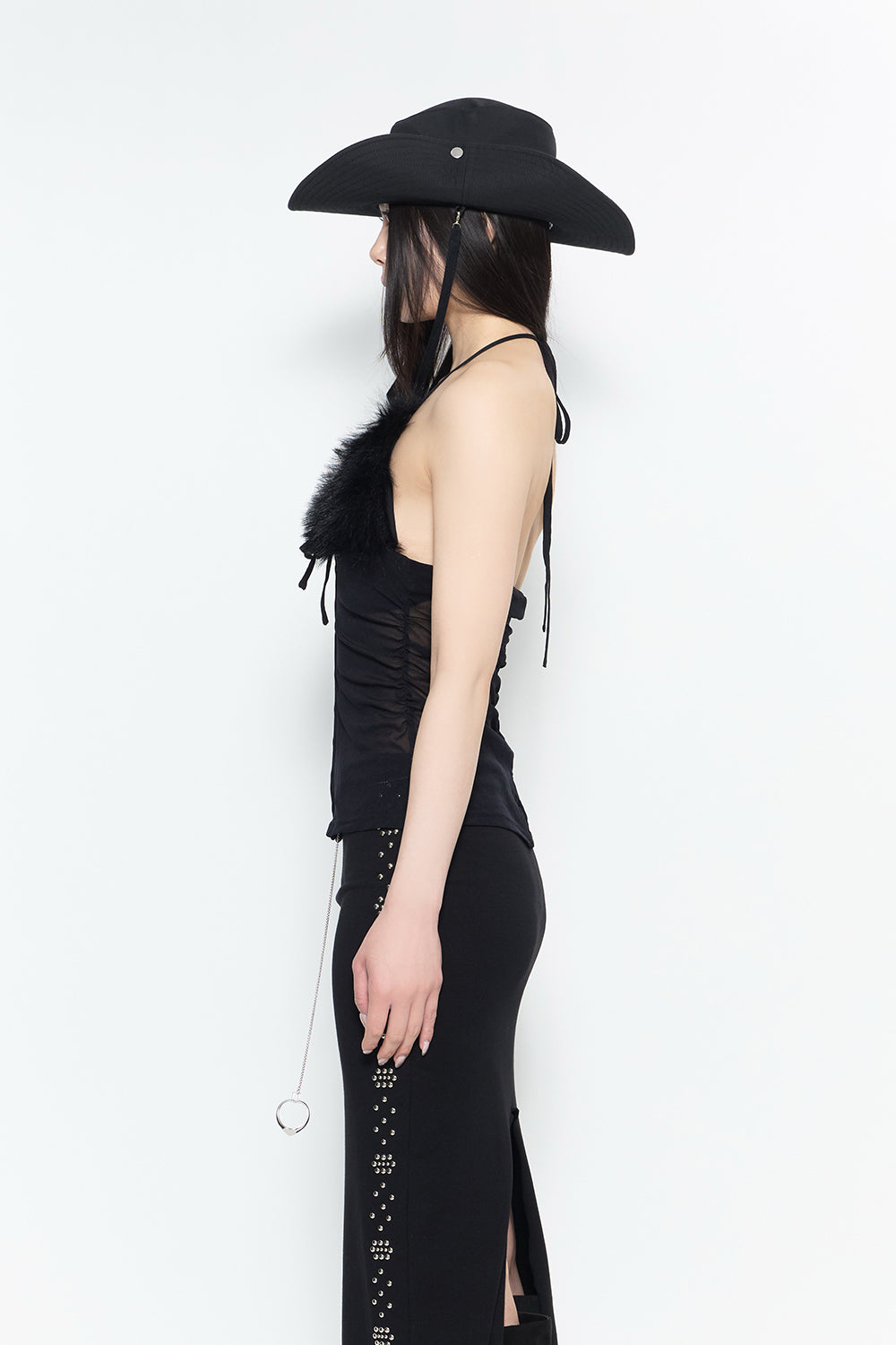 furry triangle hook tops