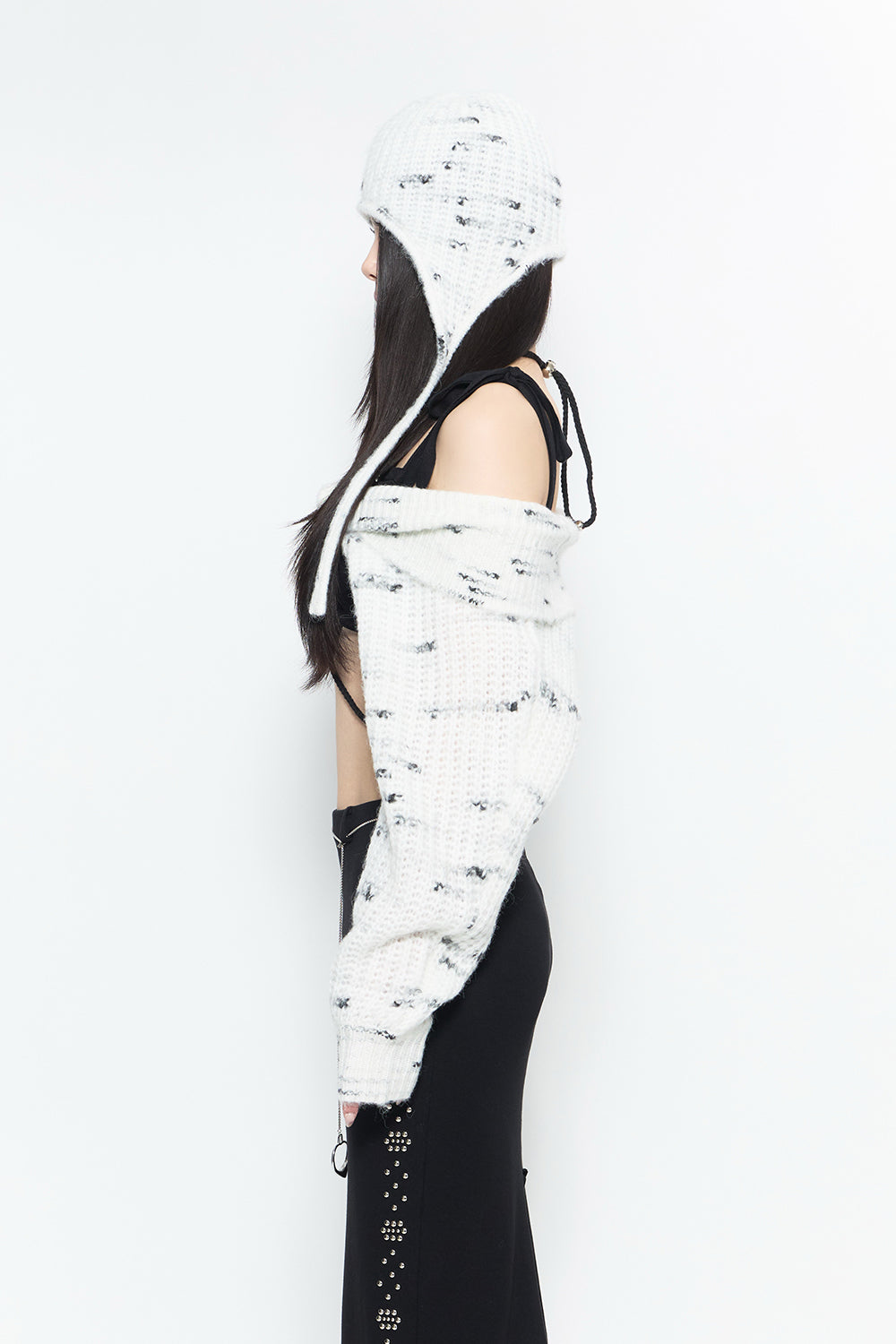 earflap twist knit set