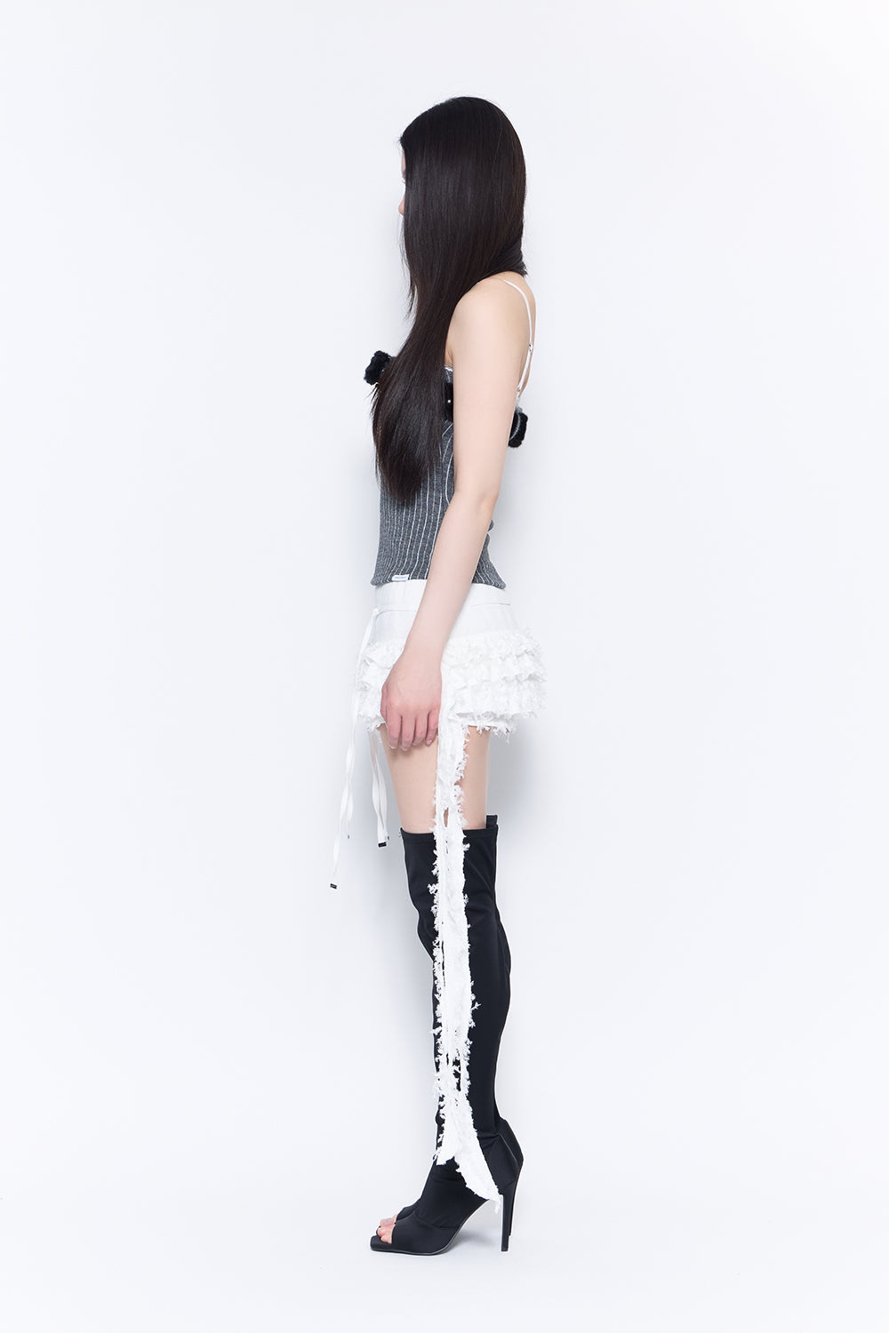 frill cascade skirt