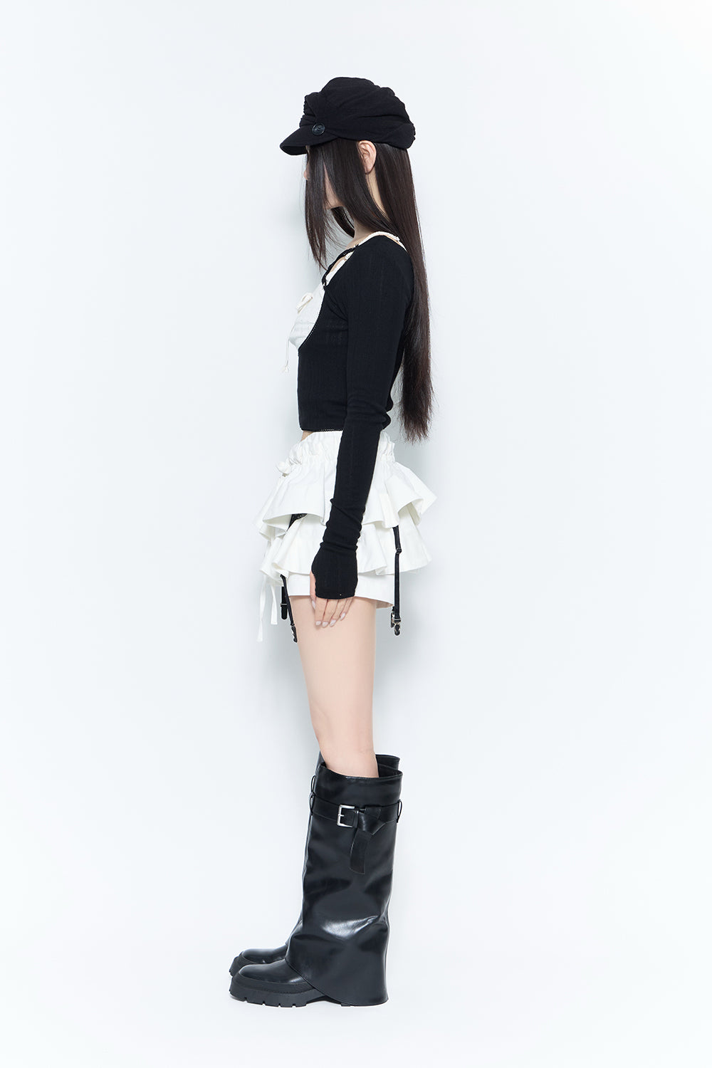 airy tiered skirt mini