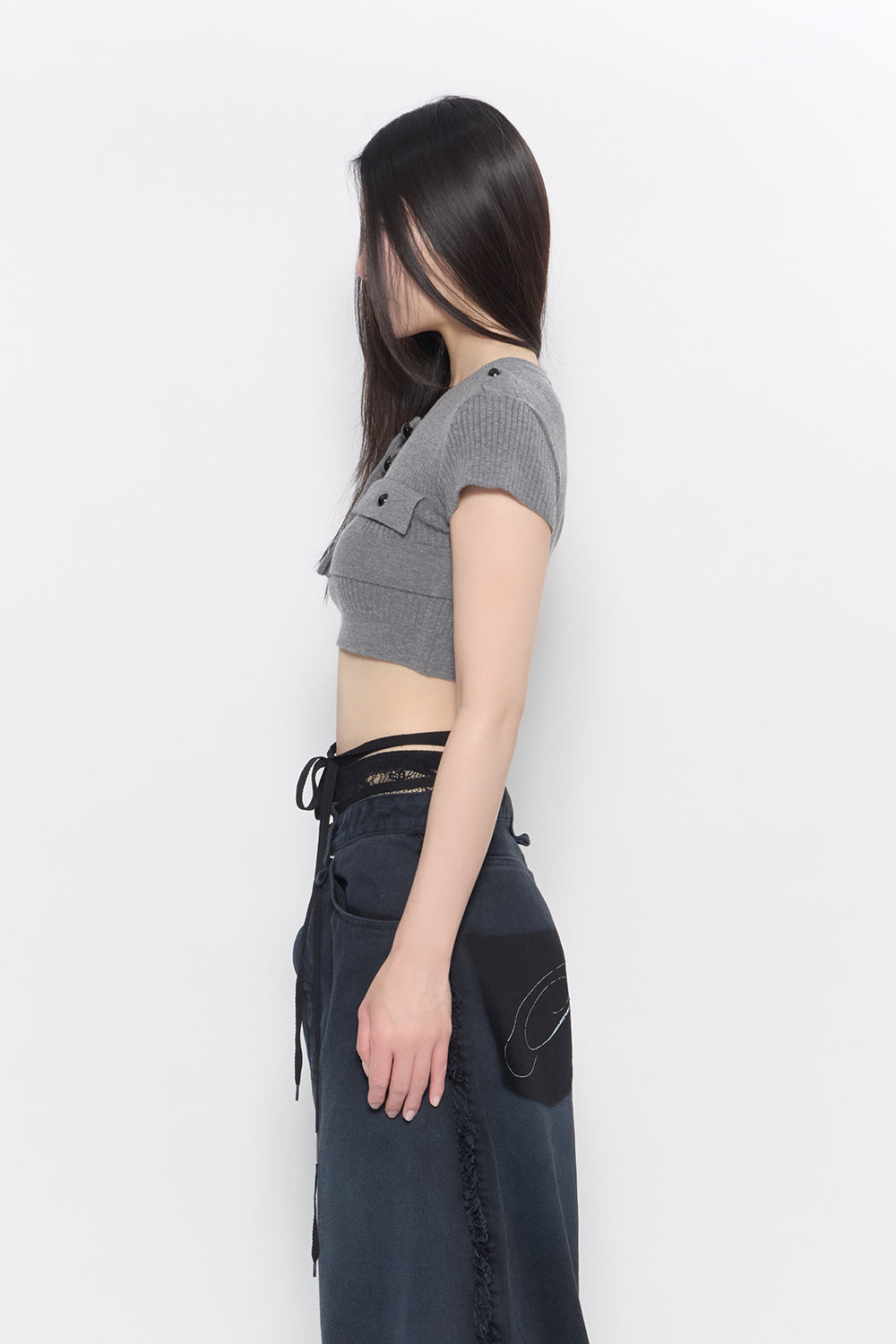 button knit tops