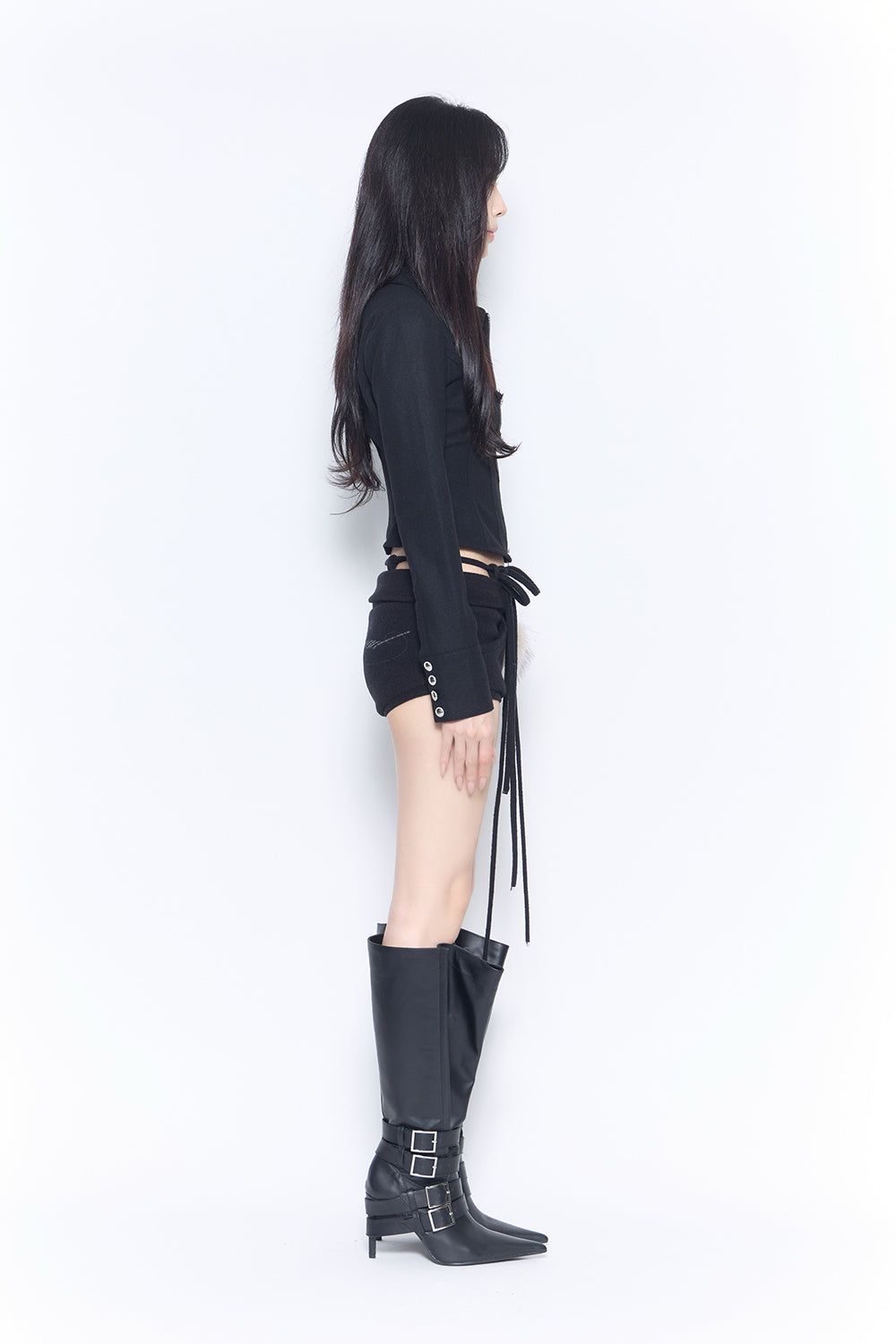 script knit shorts