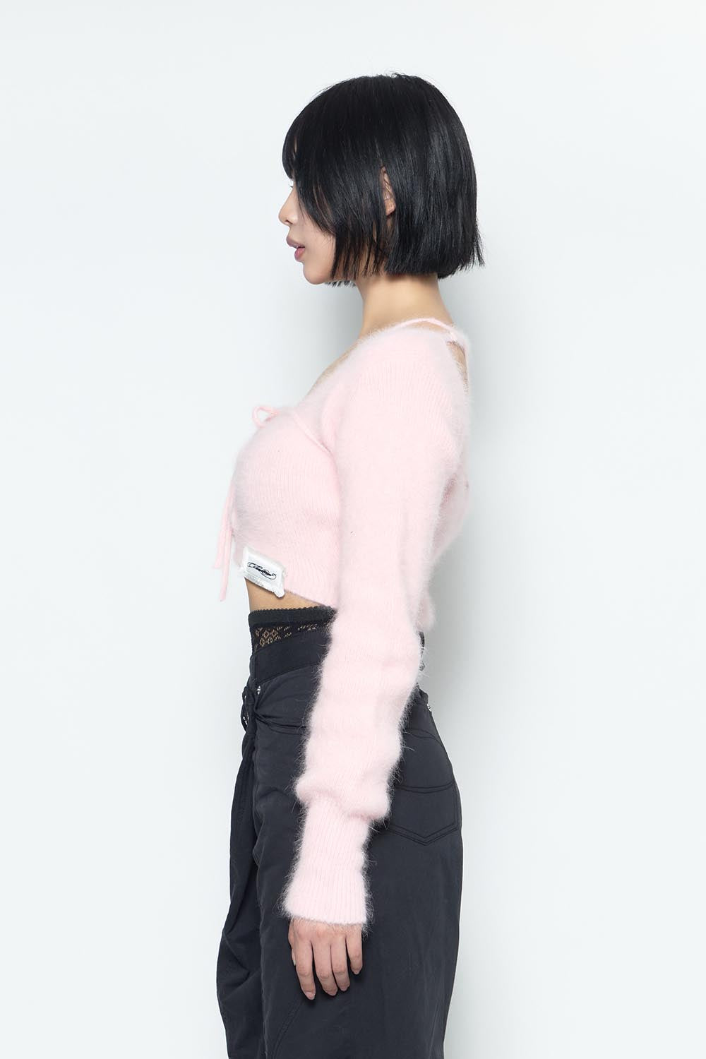 S fluffy tie tops cropped