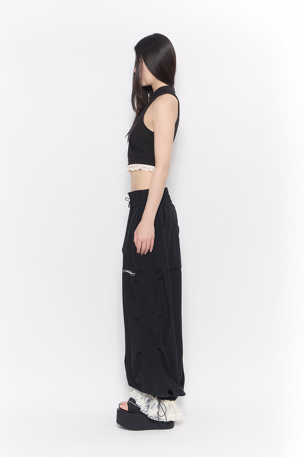 nylon jersey pants lace