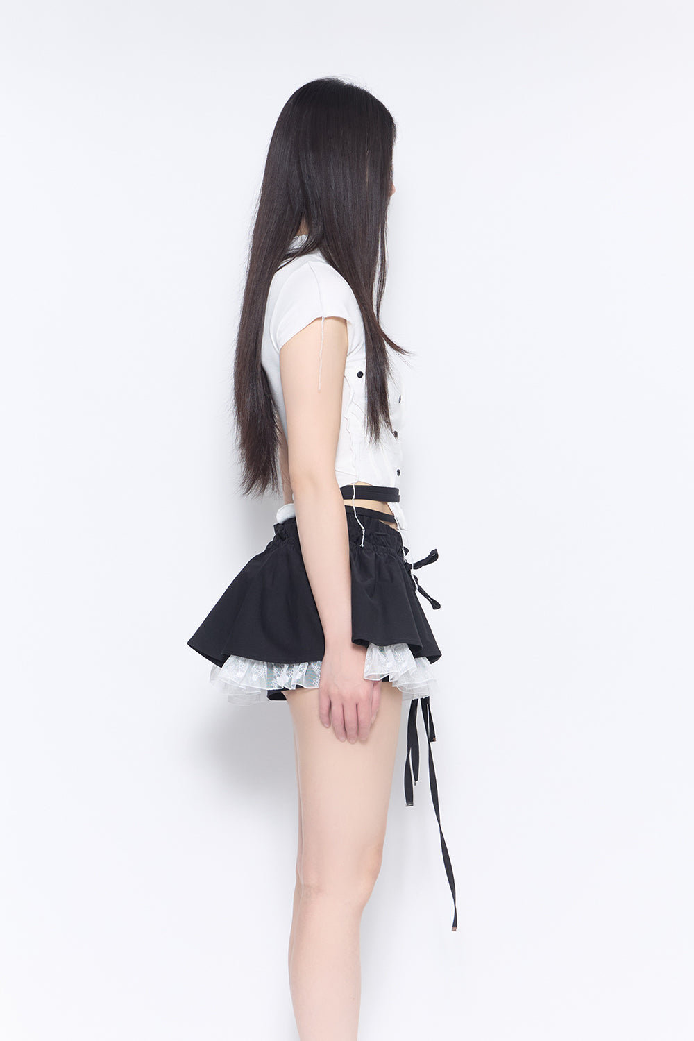 double button curve tops