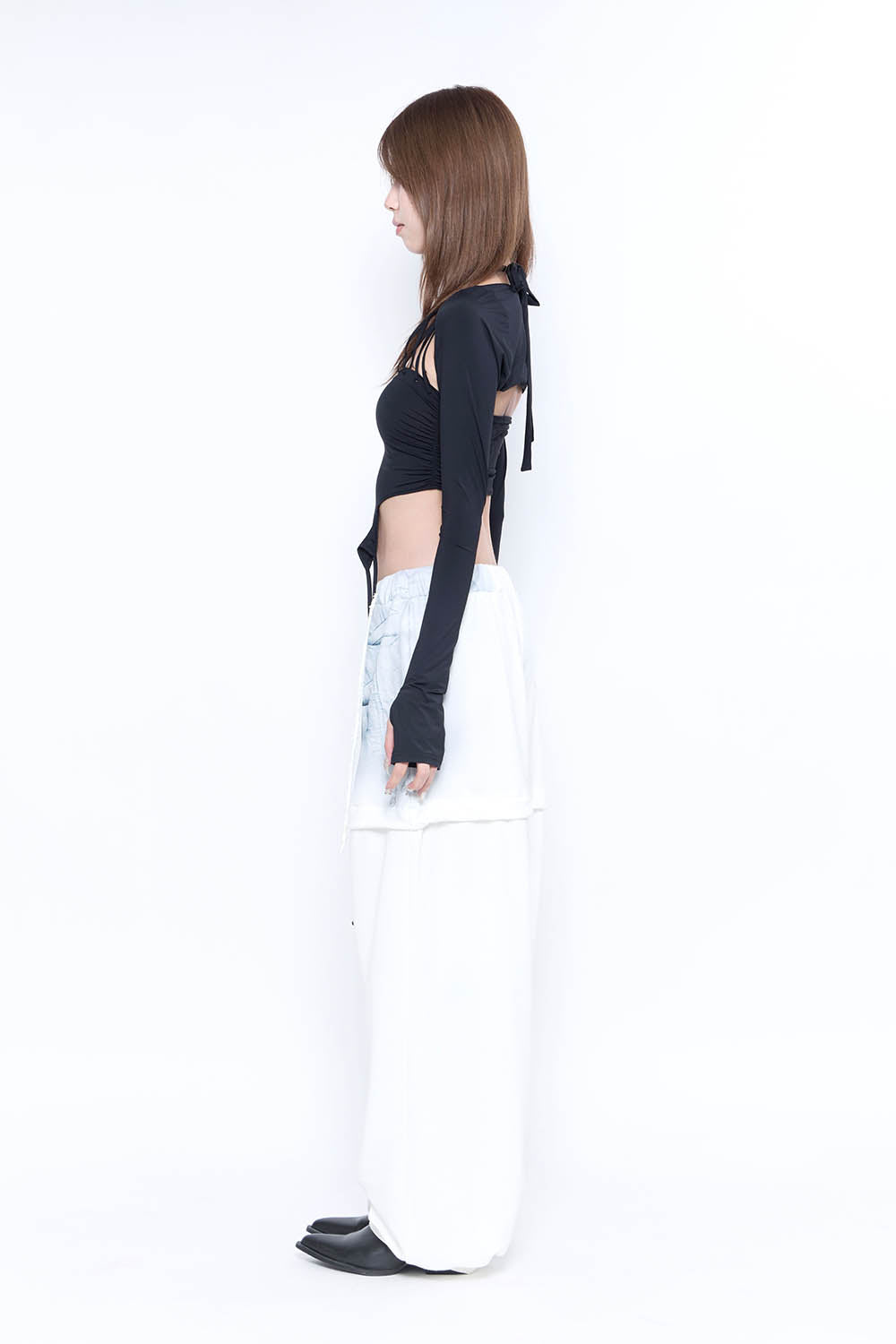 S burlesque print sweat pants