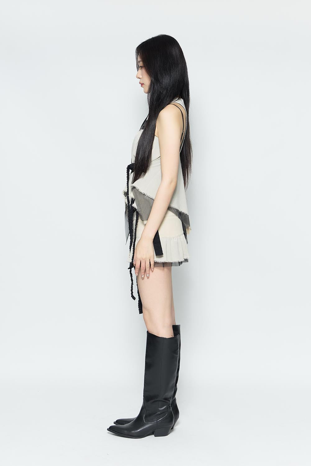 THEREDTHREAD / ザレッドスレッド】S flow frill skirt