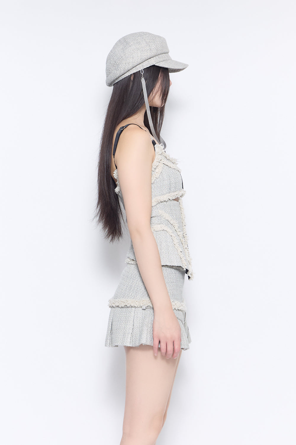 tweed casquette