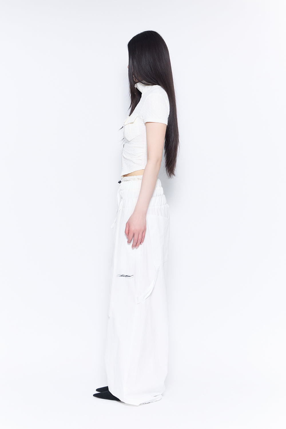 layered waist pants