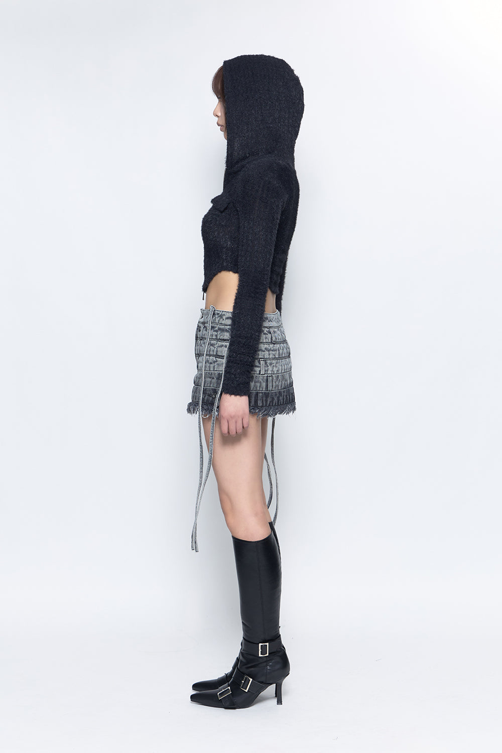 S layered panel skirt mini