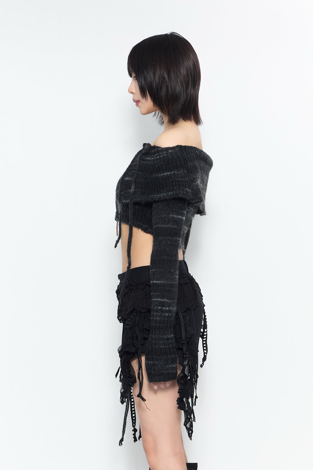 folded crop knit