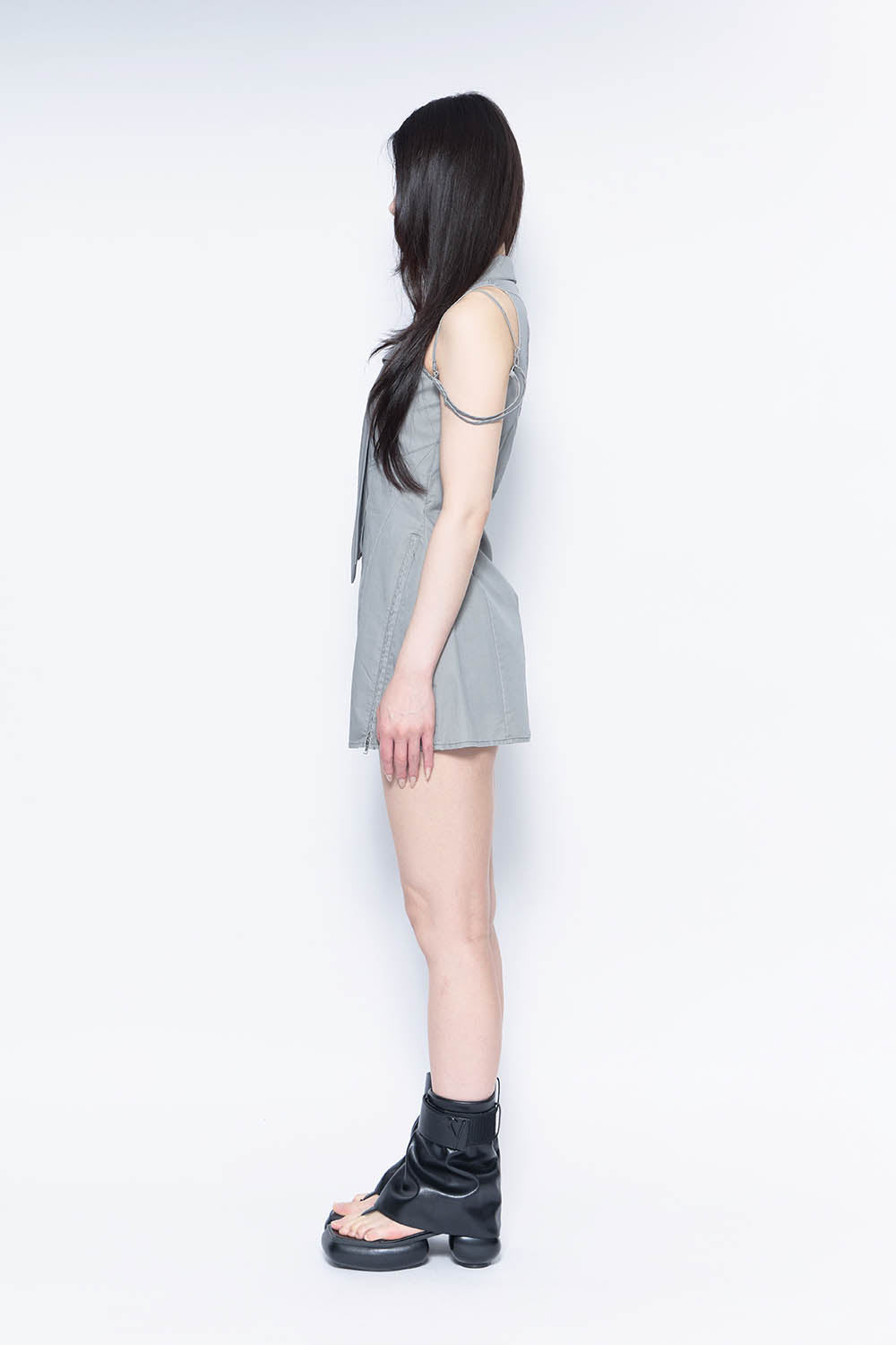 ワンピース THEREDTHREAD S tie shirt dress THEREDTHREAD / ザレッドスレッド】S tie shirt dress