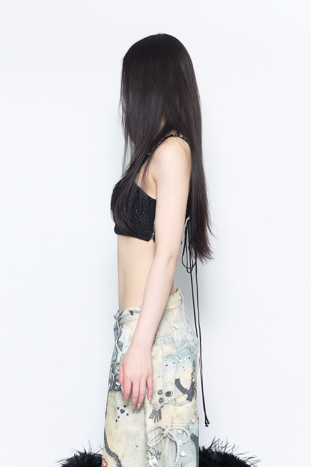 S petite tweed bustier