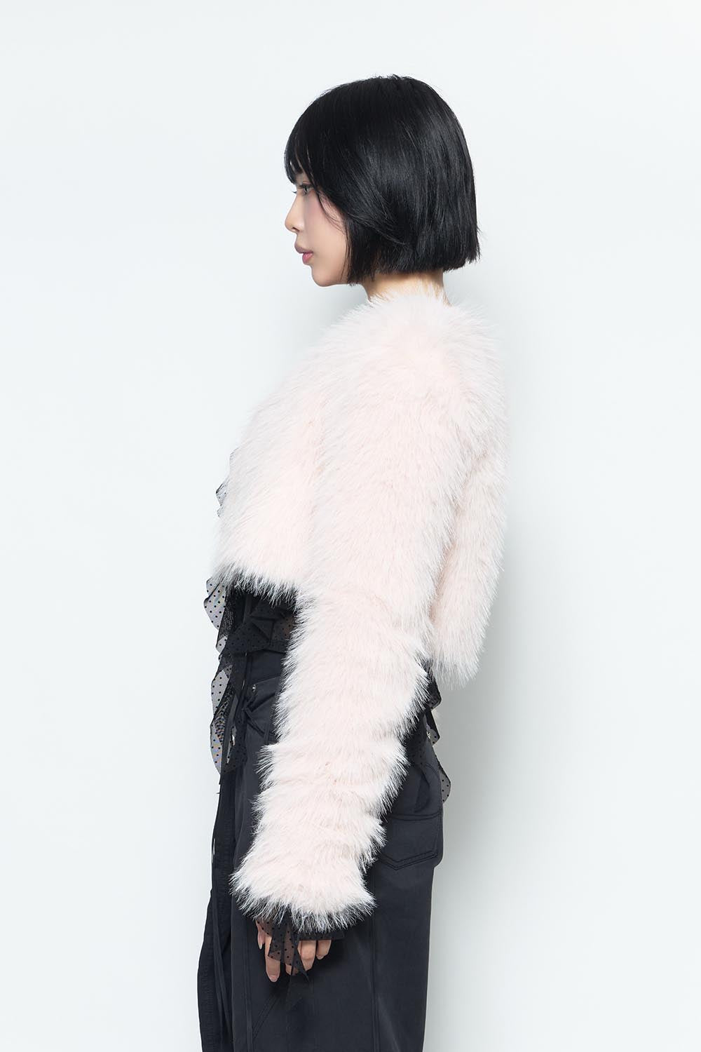 S fur jacket short