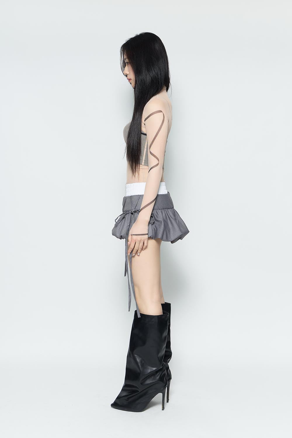 S layered balloon skirt
