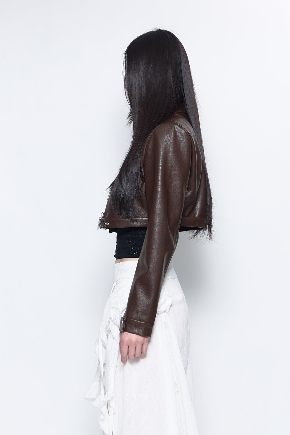 S urban leather cropped