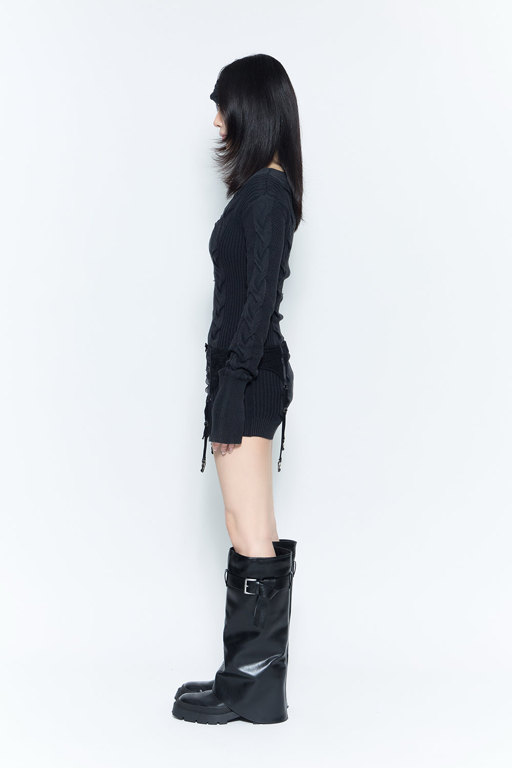 frame knit dress set