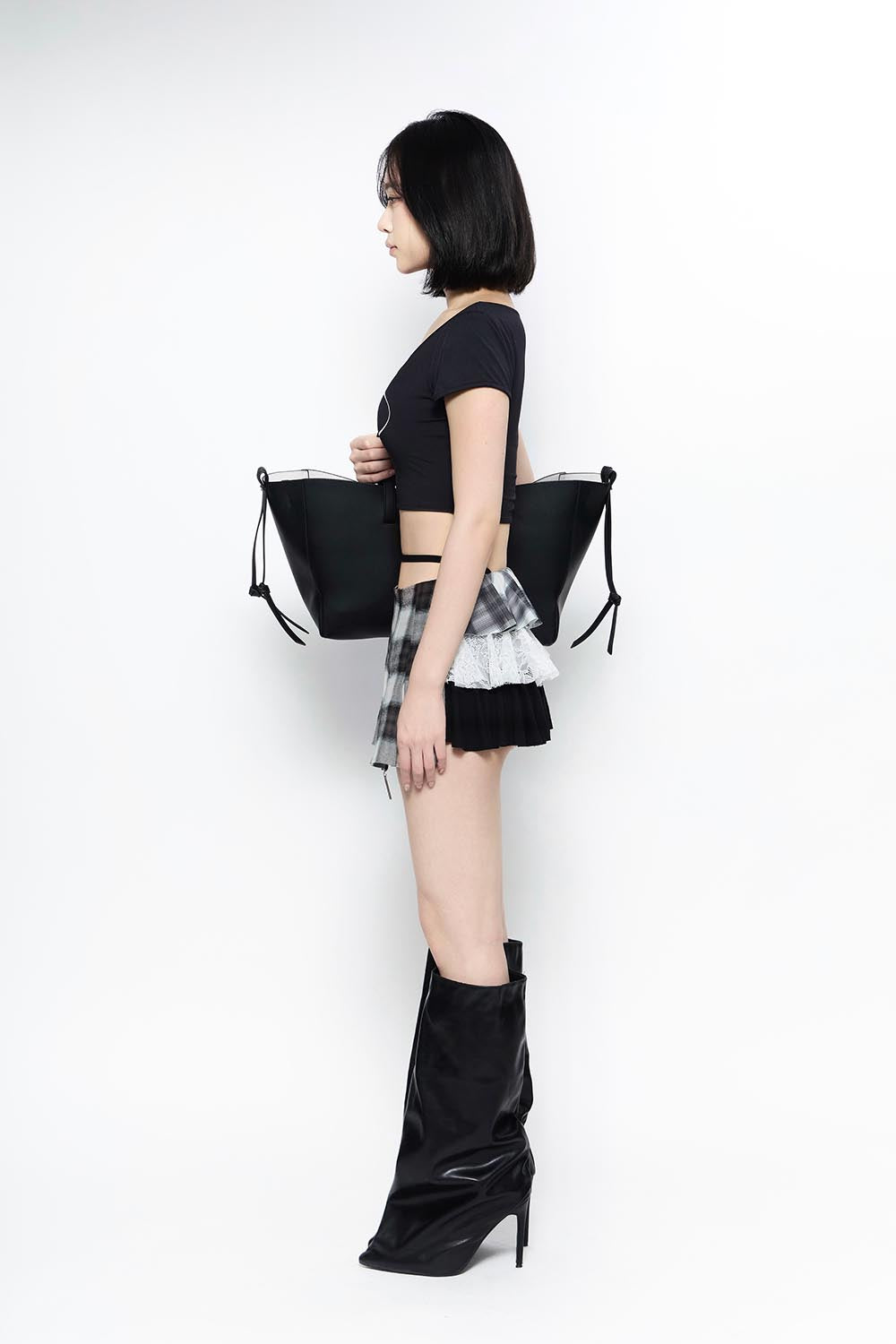 【theredthread】half mini skirt bug check THEREDTHREAD / ザレッドスレッド】S half mini skirt bug check