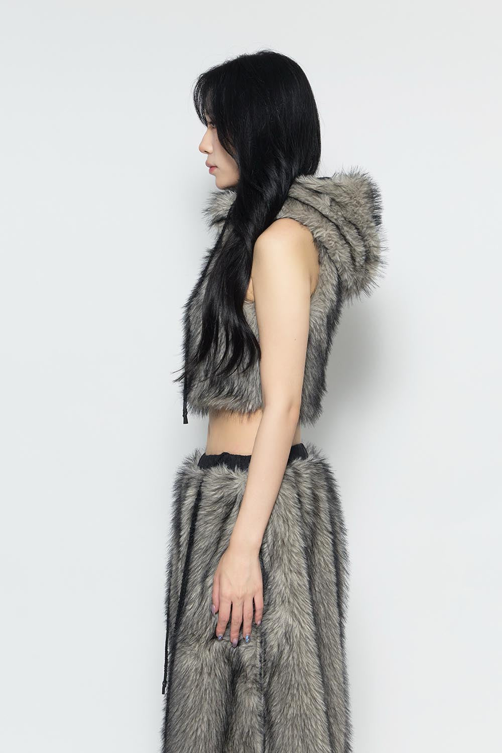 S flip fur vest