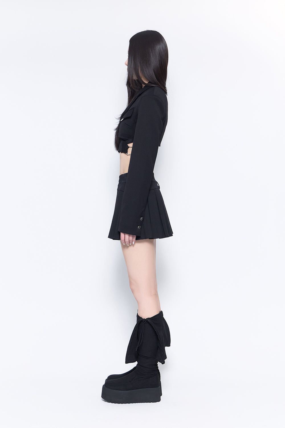 S ring pleats skirt full