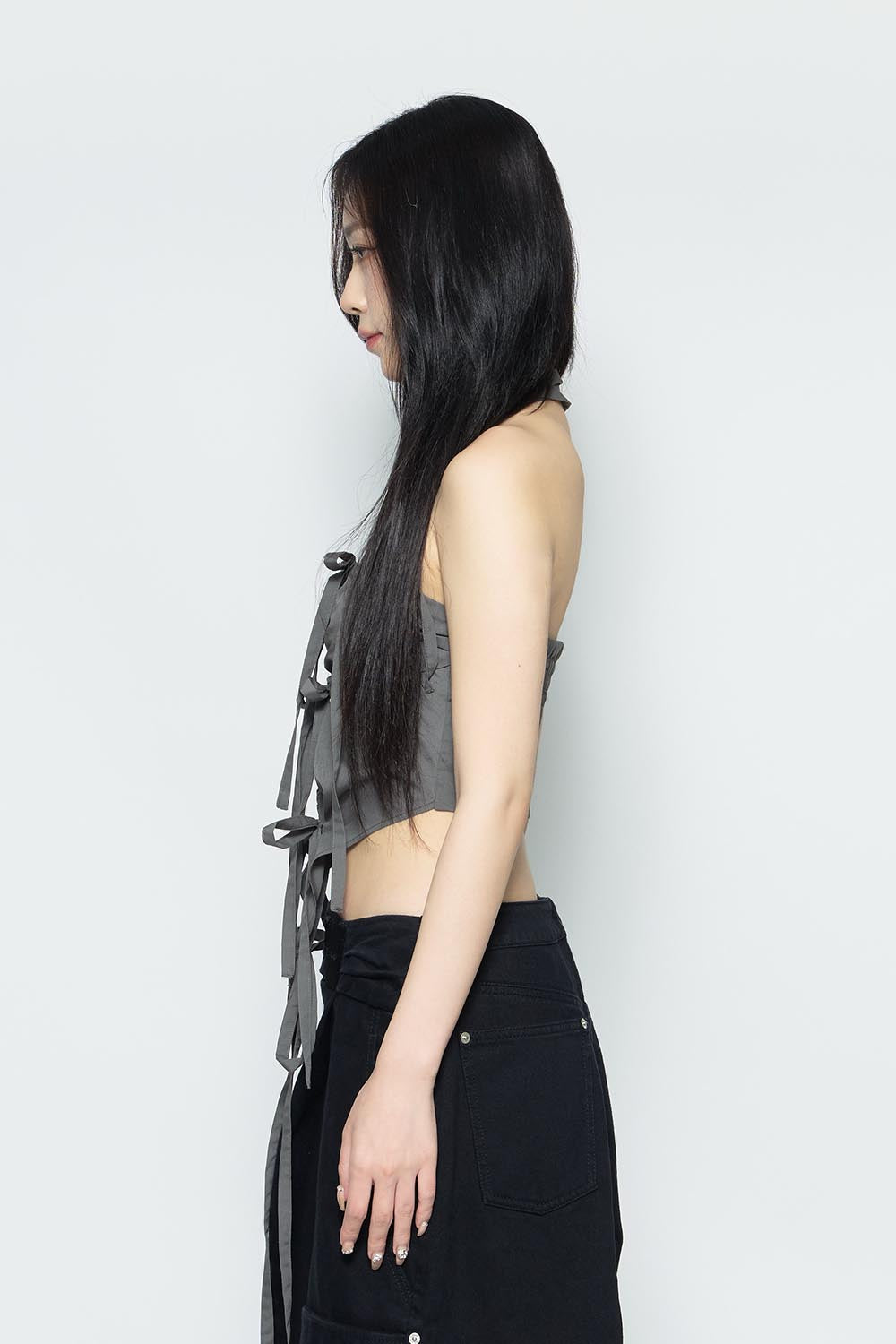 THEREDTHREAD / ザレッドスレッド】S ribbon gather tops