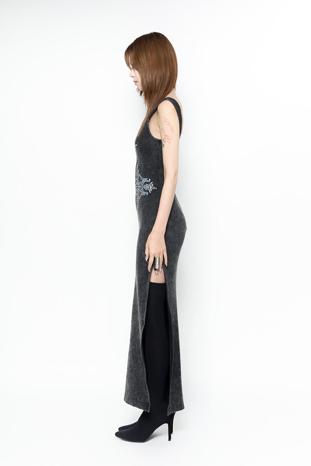 THEREDTHREAD / ザレッドスレッド】S rhinestone dress