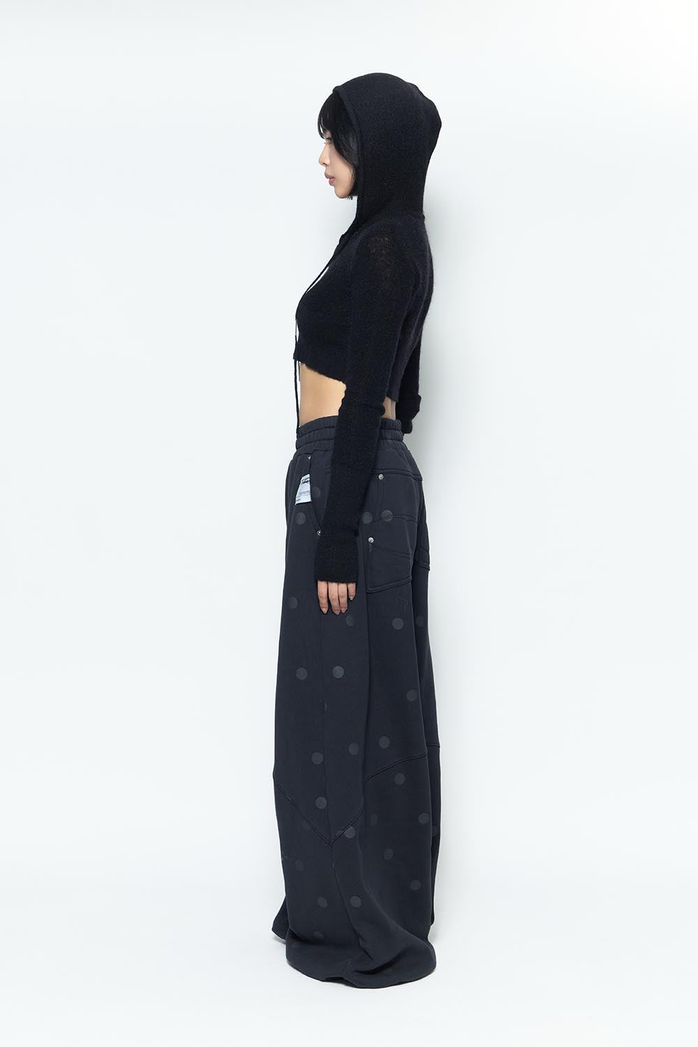 S dot sweat wide pants