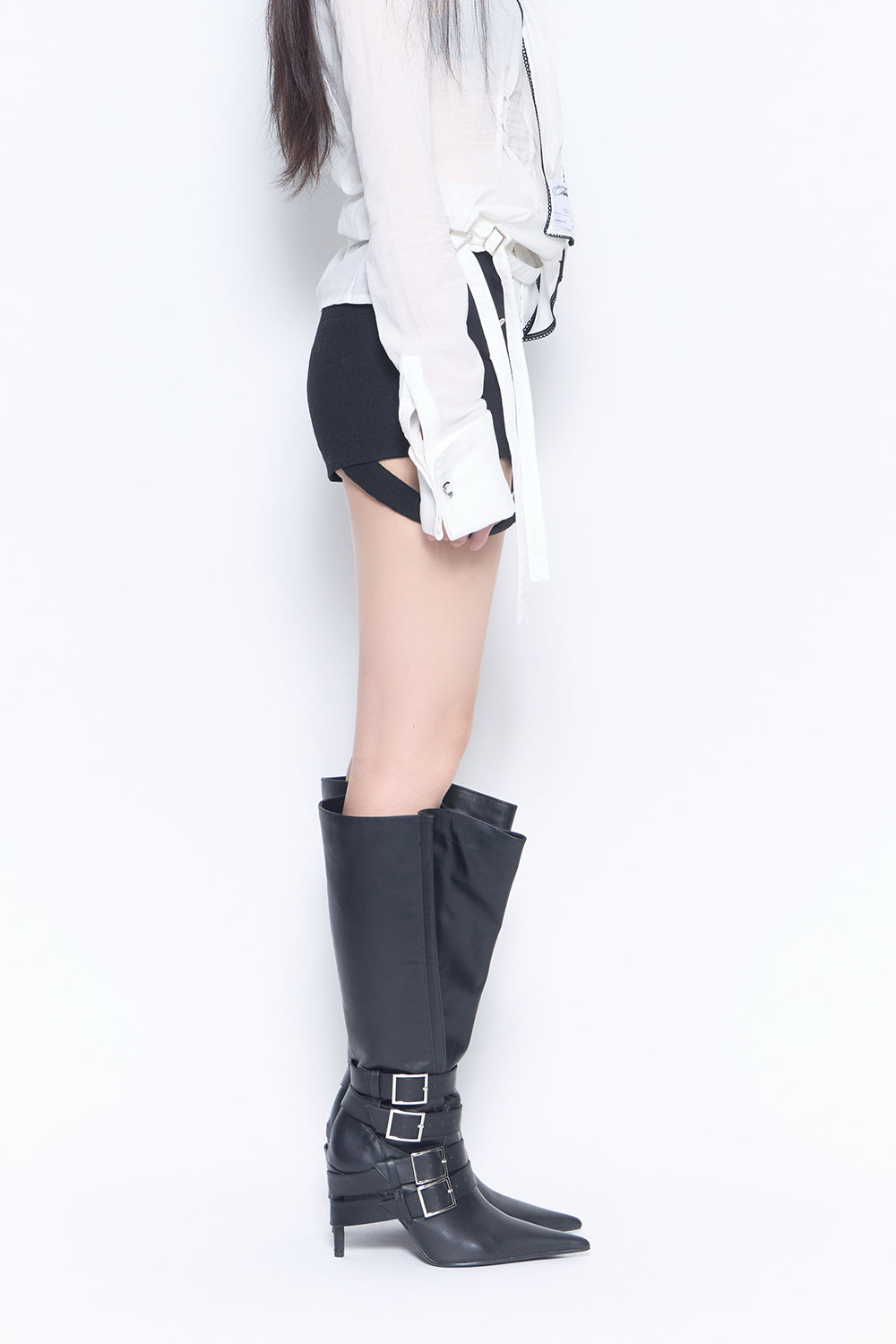 folded belt boots