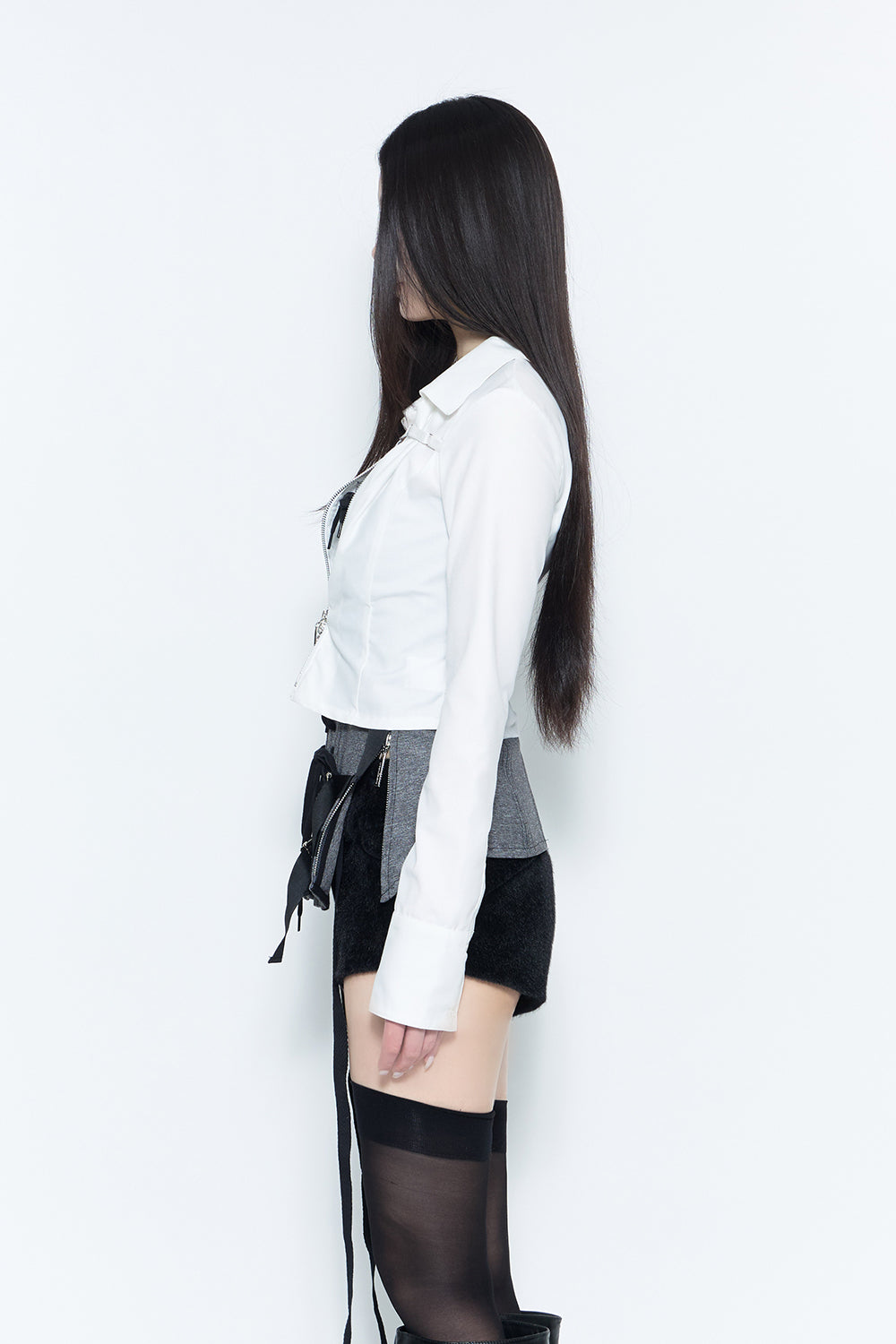 THEREDTHREAD】w zip cord shirt