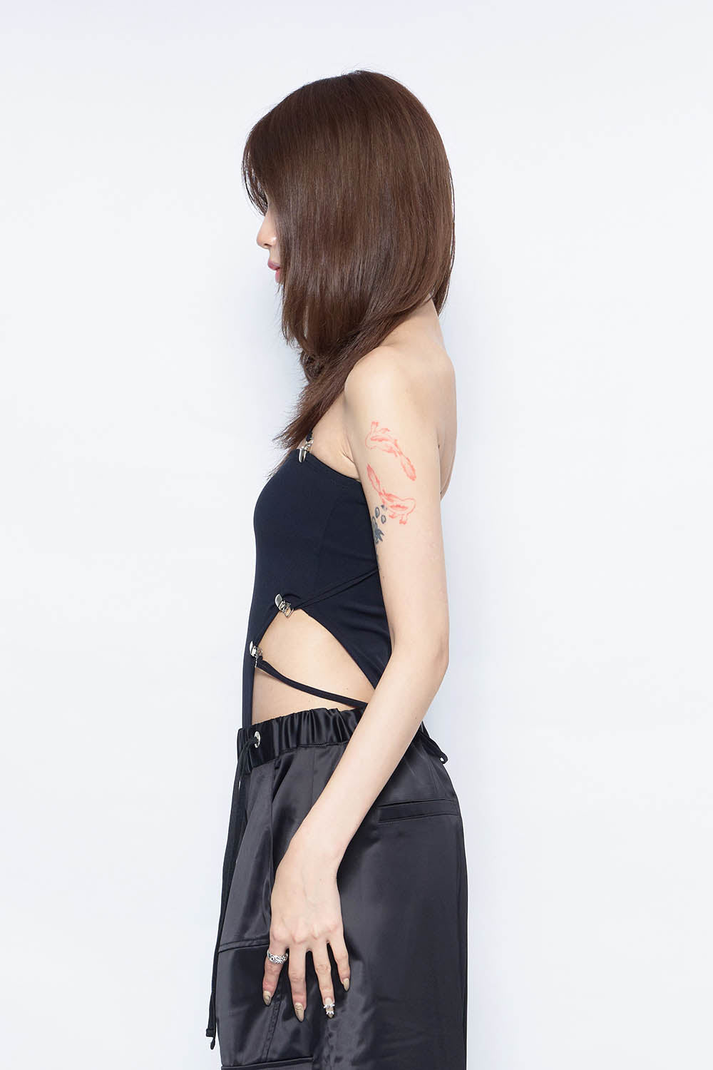 トップス theredthread / S garter bare shorts set THEREDTHREAD / ザレッドスレッド】S garter bare shorts set