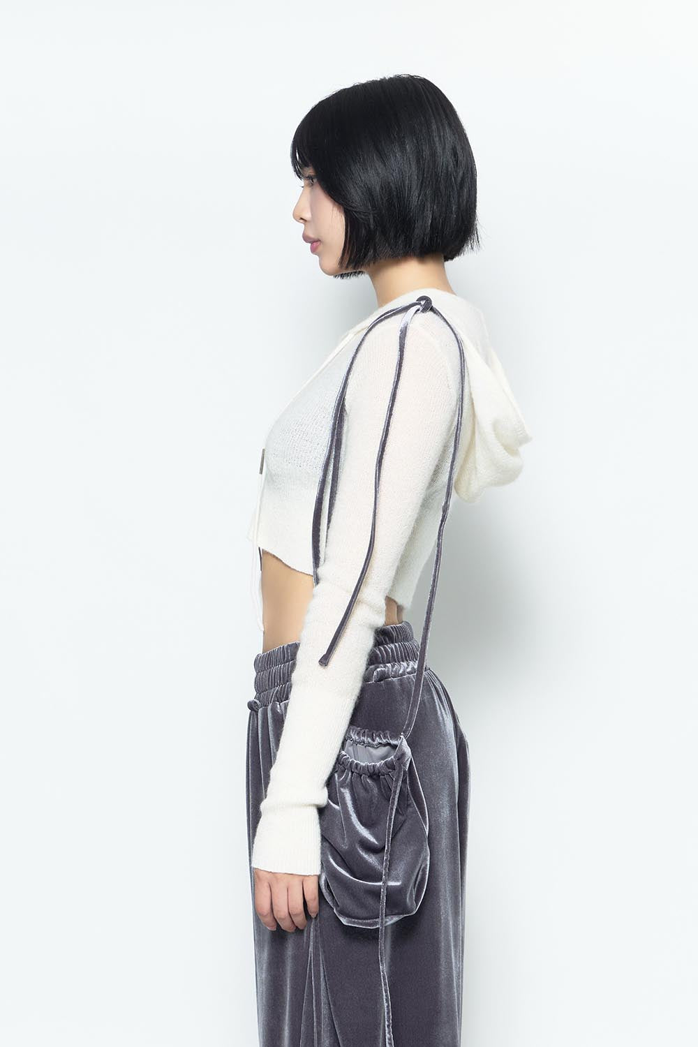 S w zip knit hoodie