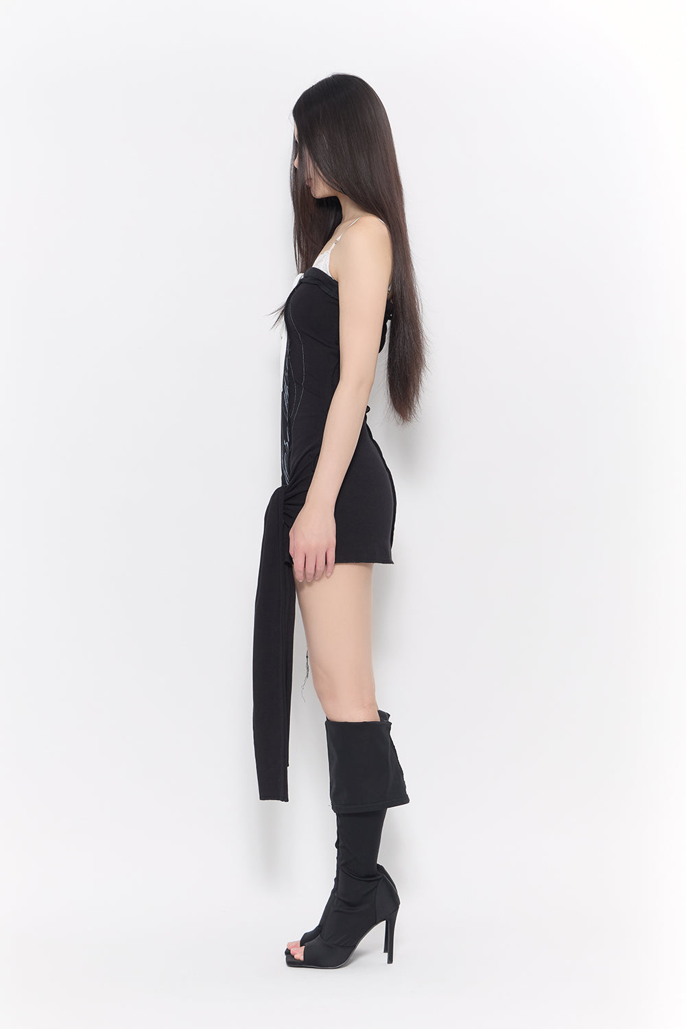 script drape dress mini