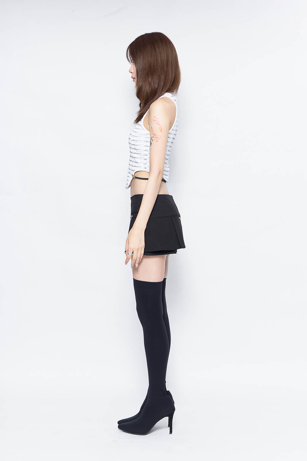 THEREDTHREAD / ザレッドスレッド】S pierce skirt mini