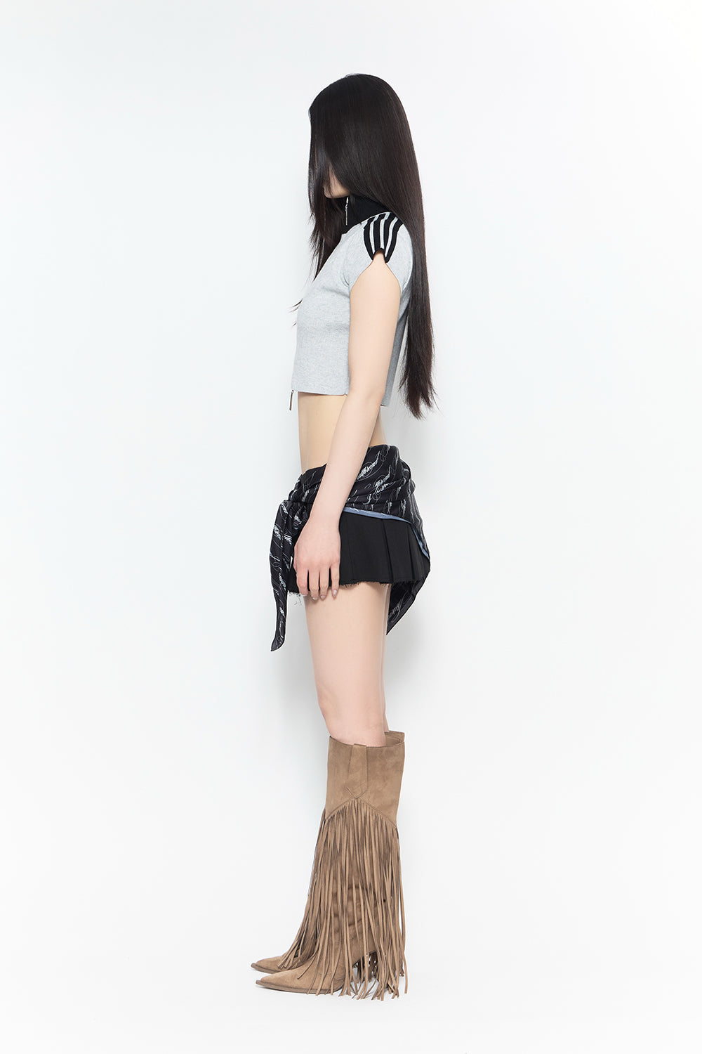 THEREDTHREAD / ザレッドスレッド】scarf pleated mini