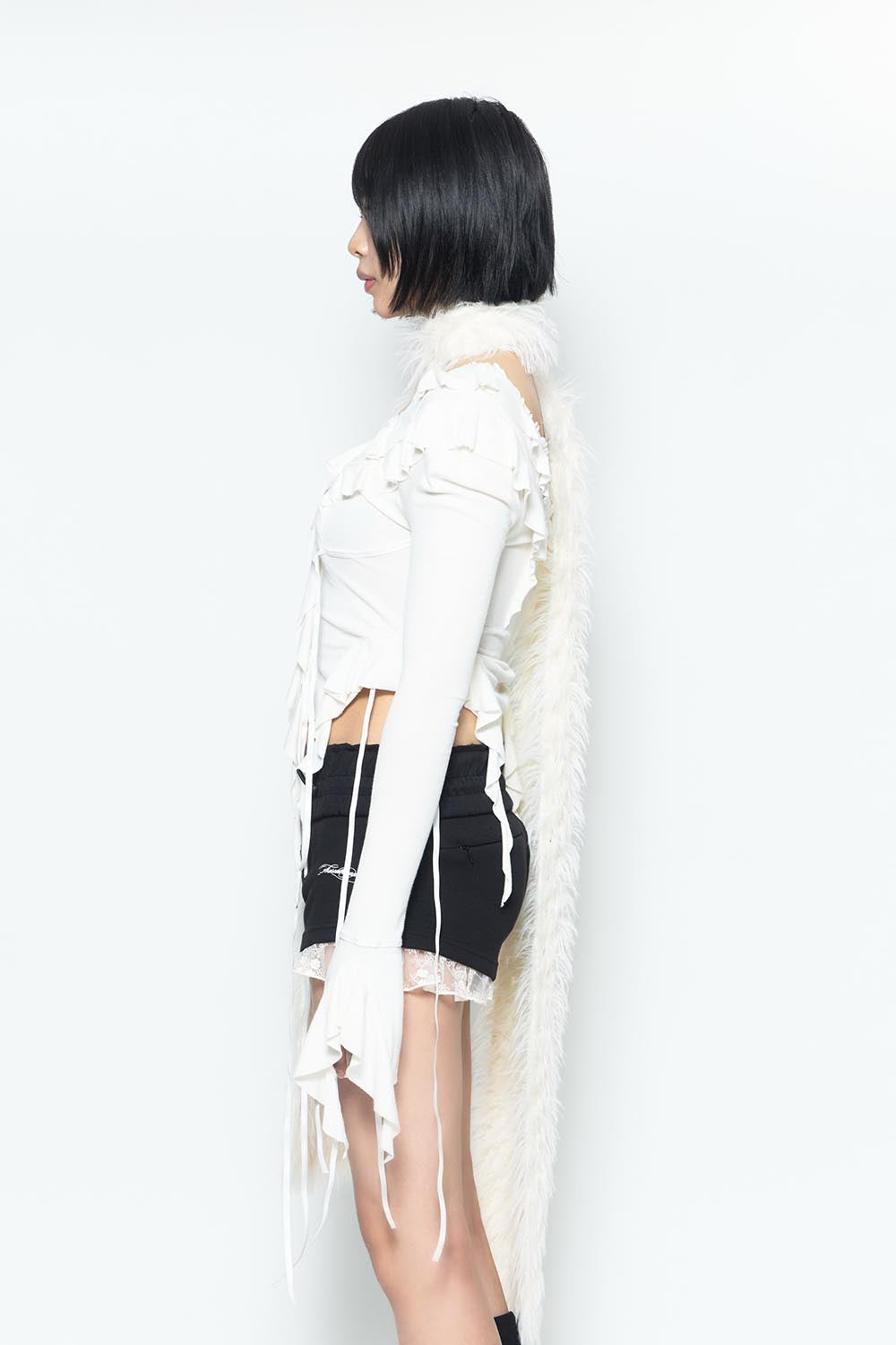 S dot flow frill tops